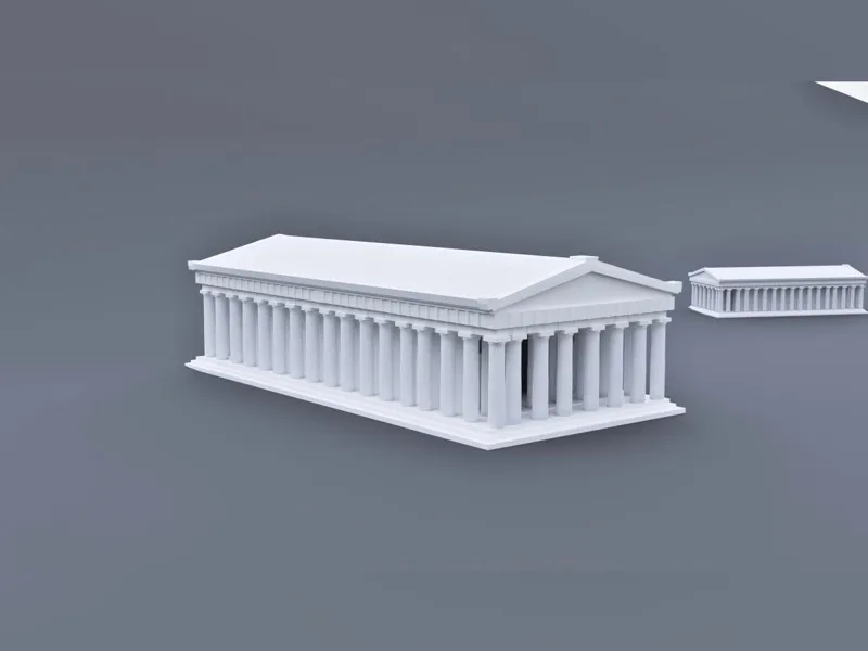 Parthenon  at 1:307 scale