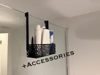 Shower Basket Glass Wall 8mm + Accessories
