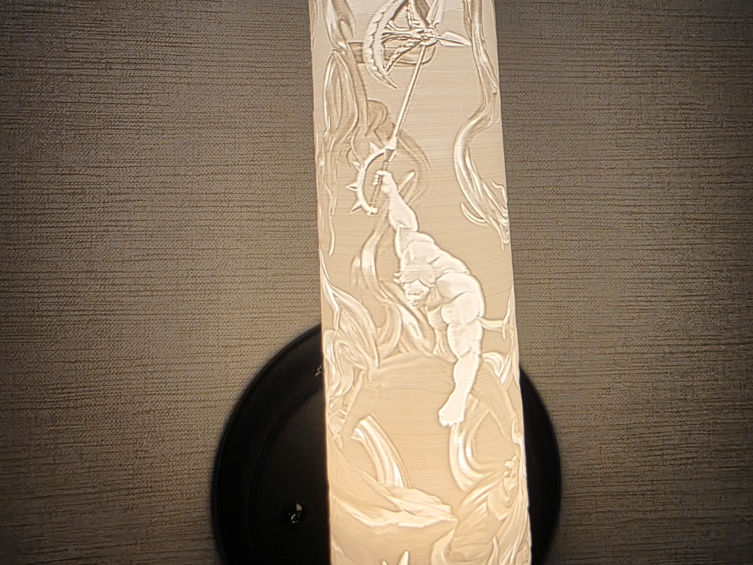 Escanor round lithophane