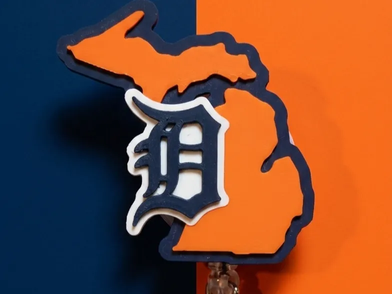 Detroit Tigers Badge Reel Face