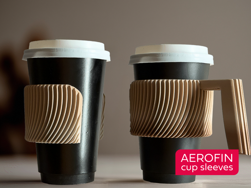 AeroFin cup sleeves (Handle & Standard Versions)