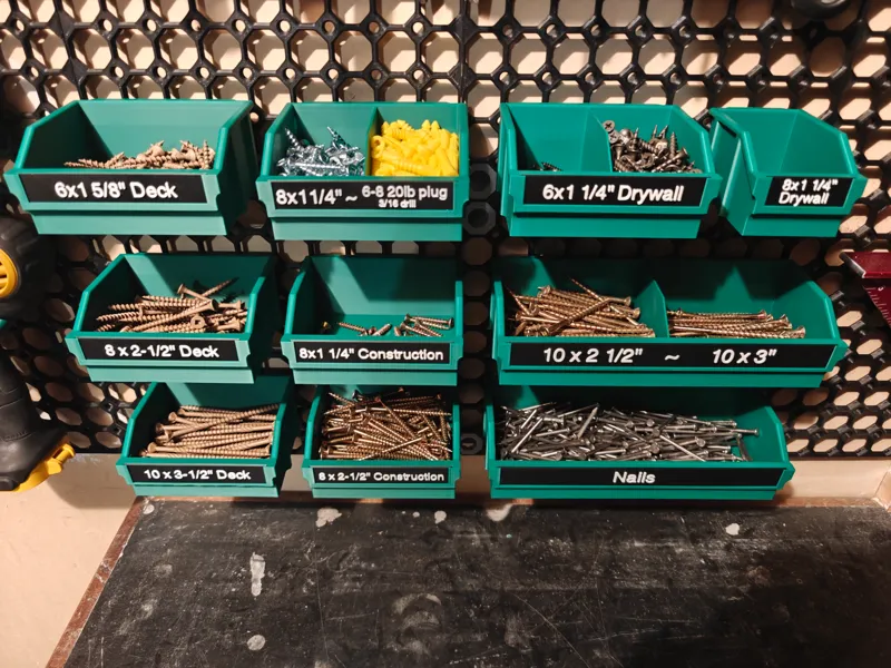 Multiboard Modular Parts Bins (S/M/L + Dividers)