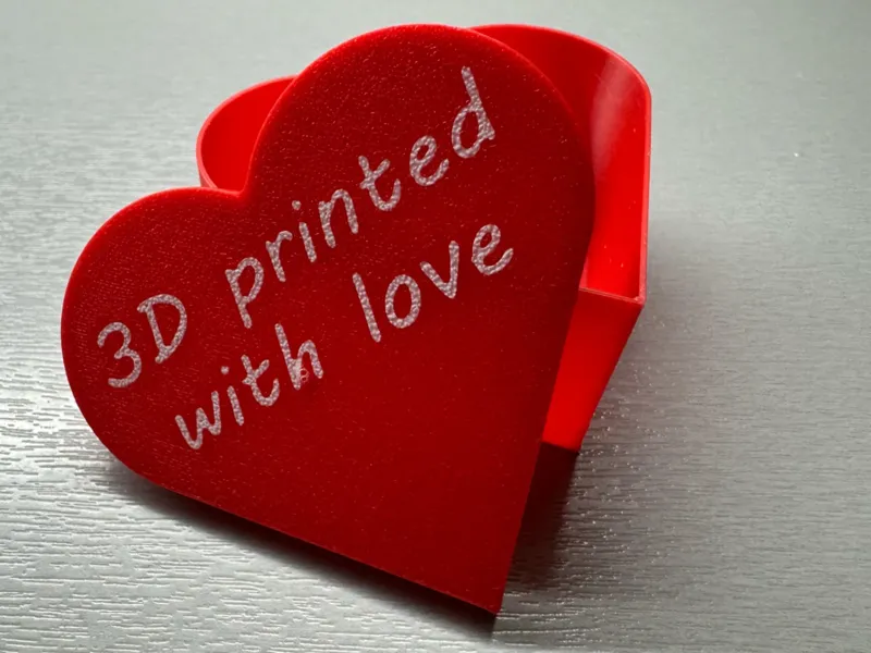 Valentine 3D printed heart box 