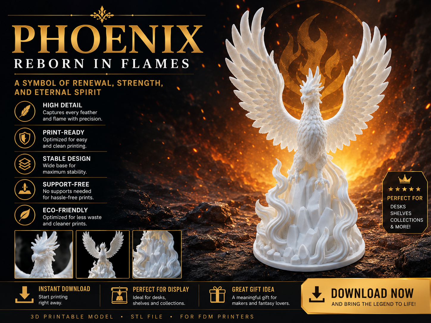 Phoenix Reborn in Flames
