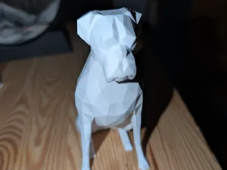Low-poly boxer dog