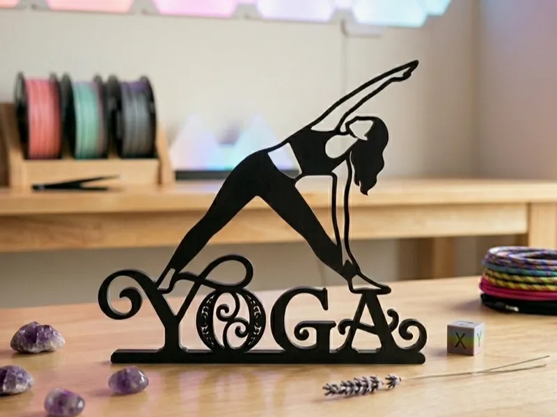 Yoga-Silhouette Deko-Aufsteller | Studio & Heim