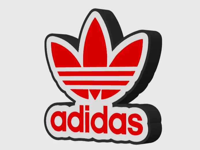 Adidas Retro Schild Leuchtkasten Reklame