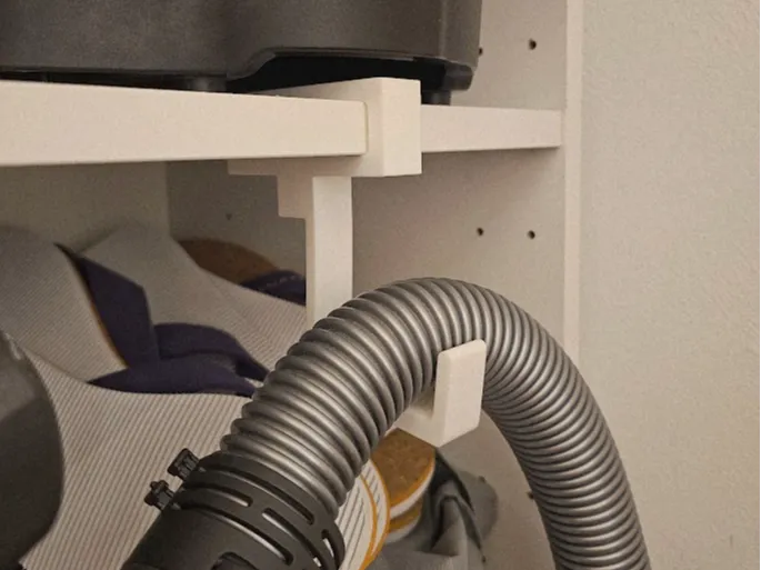 Ikea shelf vacuum hose hook