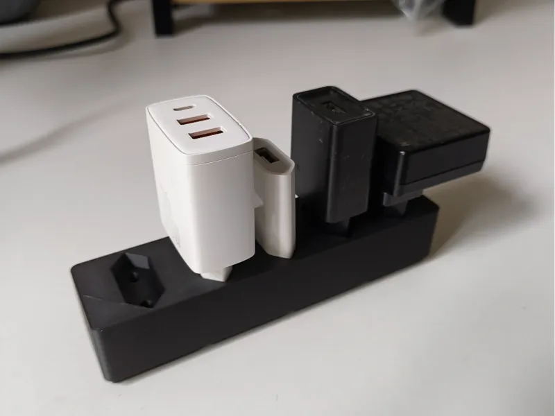 Gridfinity 1x4 Netzteile und Stecker (EU)