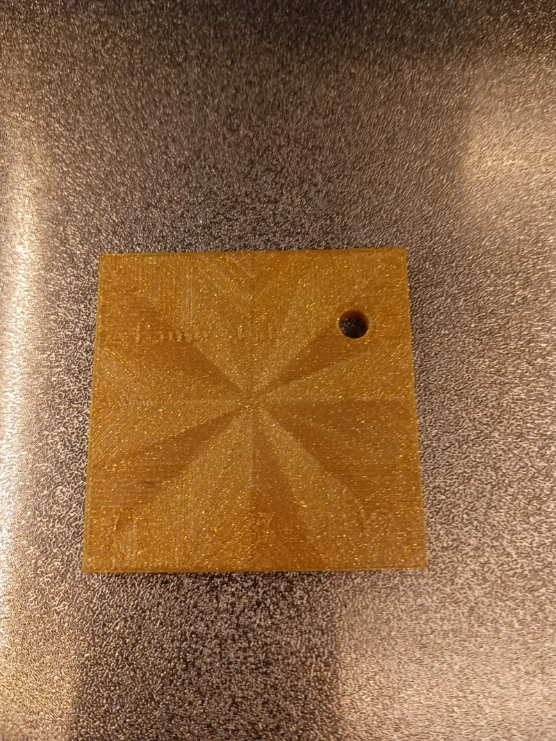 Bambu Lab Sparkle Gold Sample
