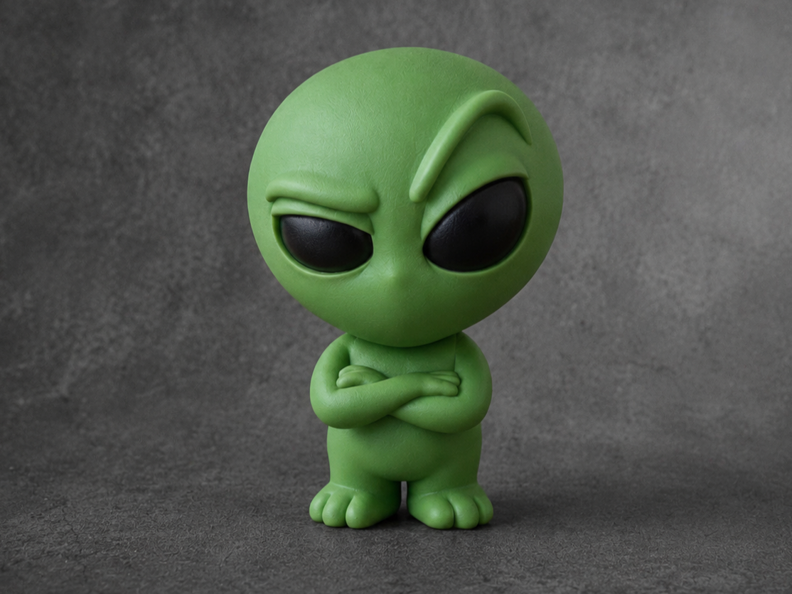 Alien mit hochgezogener Augenbraue (7 Gramm)