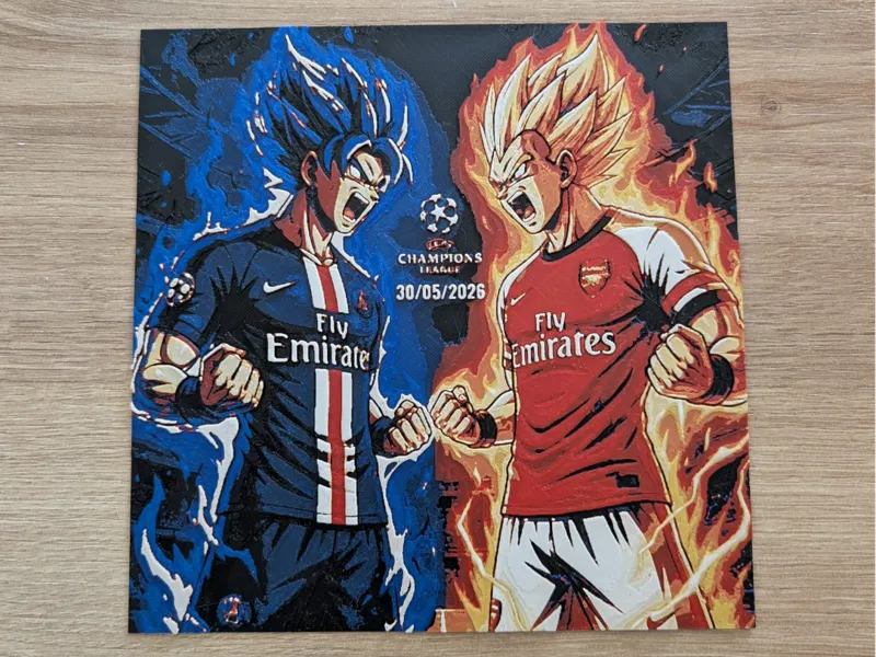 Champions League PSG Arsenal 2026 version DBZ