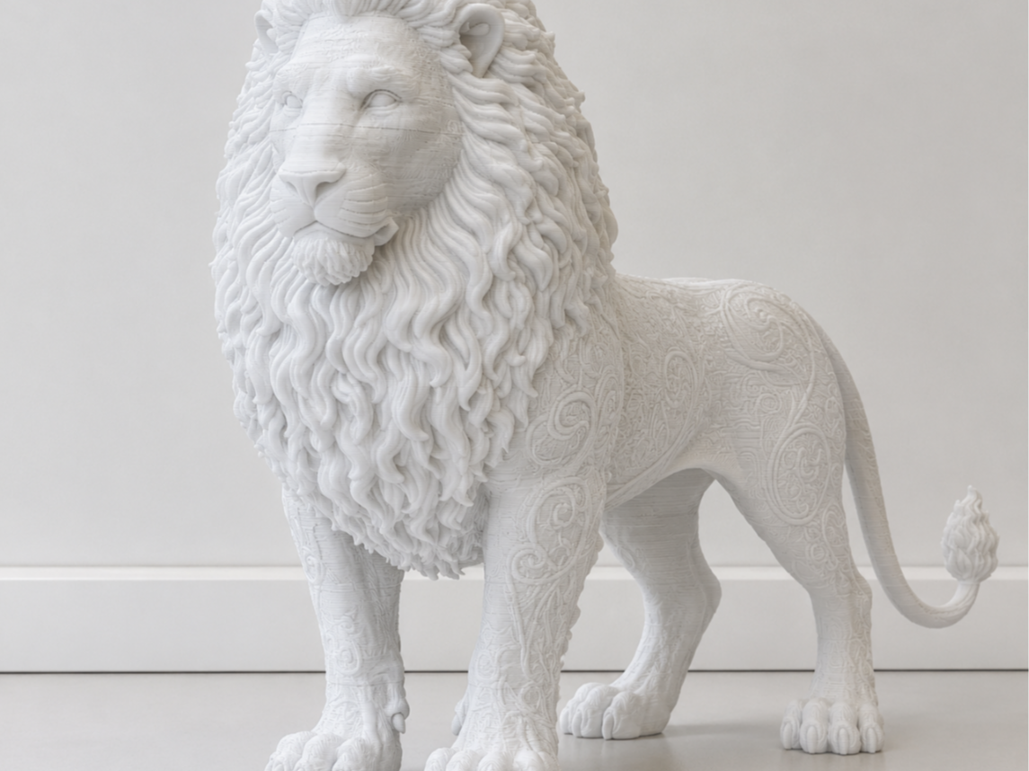 LIFE SIZE Ornamental Art Lion 1300mm