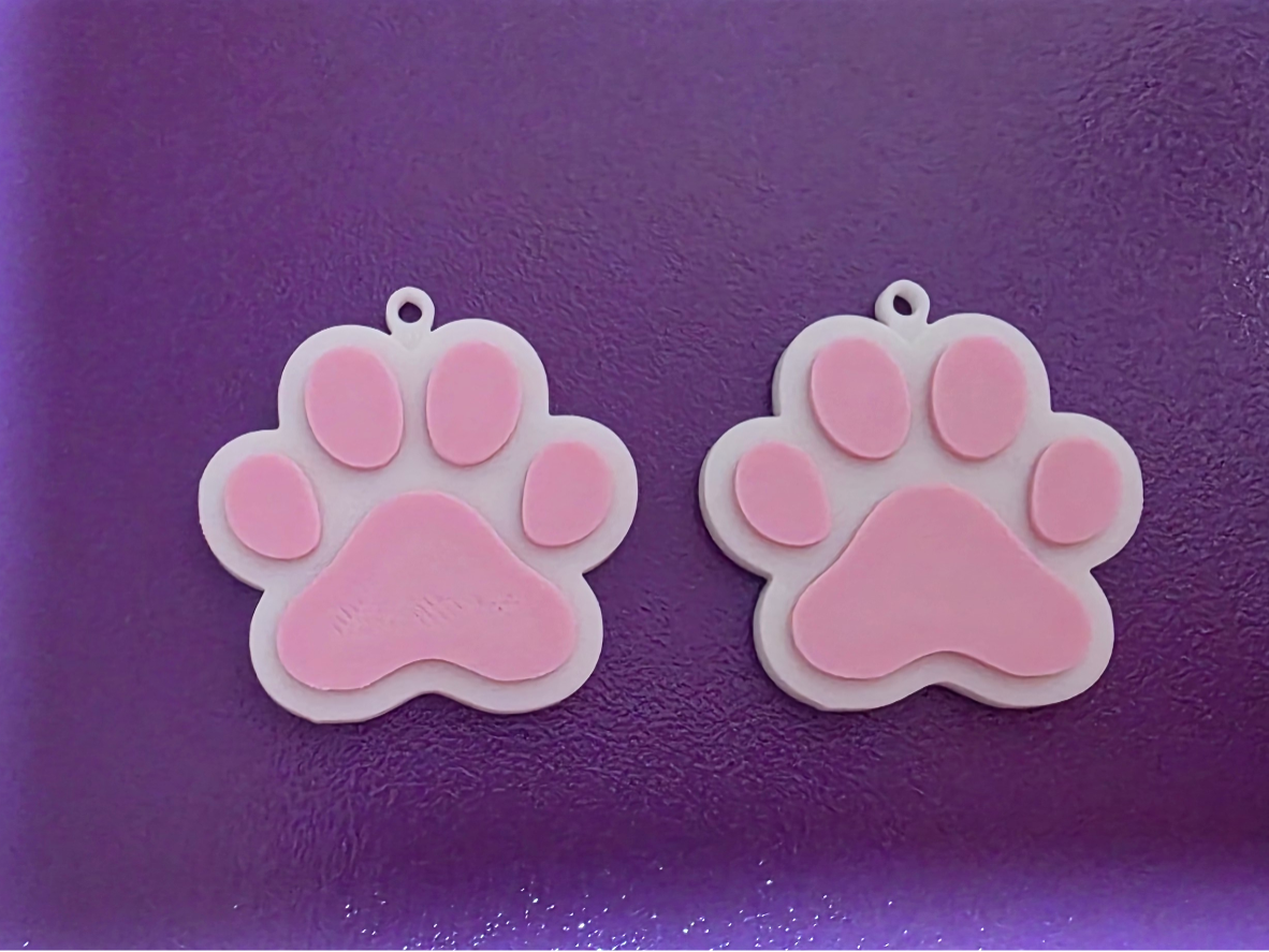 Aretes/pendientes de huella de gato