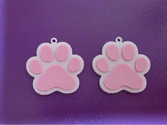 Aretes/pendientes de huella de gato