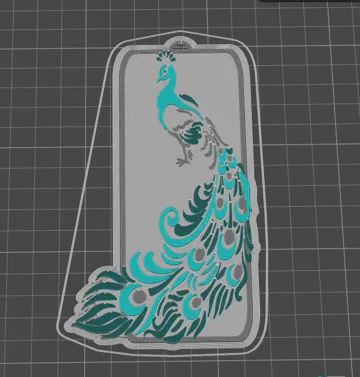 Accesorio de lectura: Filigree Peacock Bookmark /Zartes Pfau-Lesezeichen — vista de referencia 5
