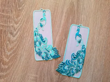 Accesorio de lectura: Filigree Peacock Bookmark /Zartes Pfau-Lesezeichen — vista de referencia 4