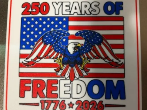 America 250 Years Freedom Sign