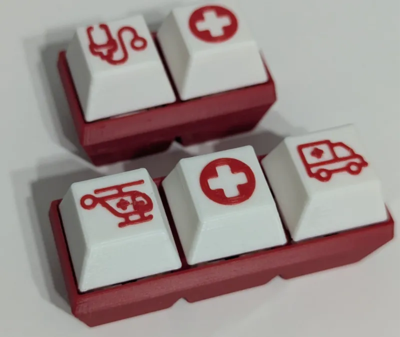 Emergency medical services keycaps