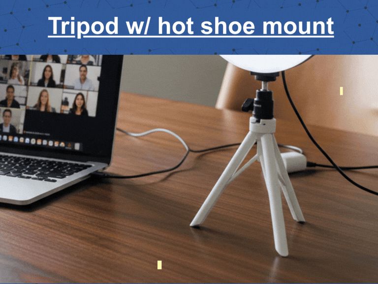 Tripod w/ hot shoe mount- ring light/phone/camera