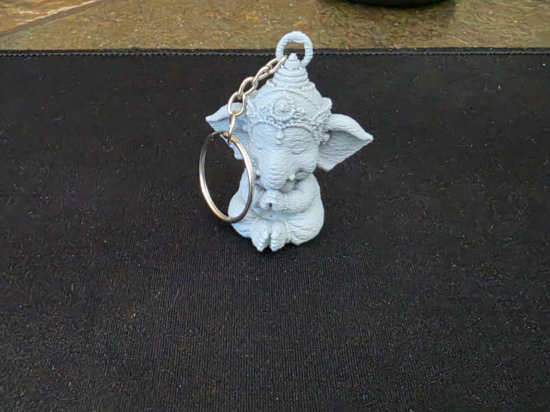 Praying Ganesha Keychain