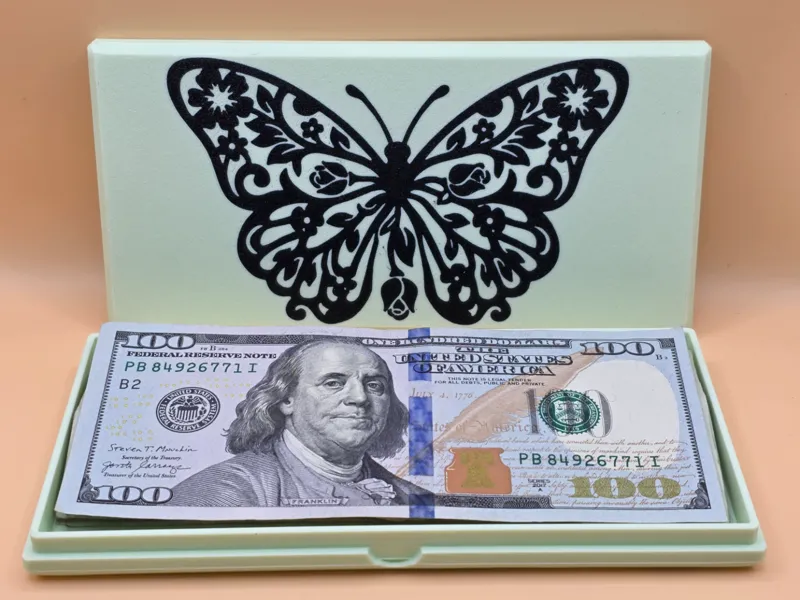 Filigree Butterfly Cash & Check Gift Box