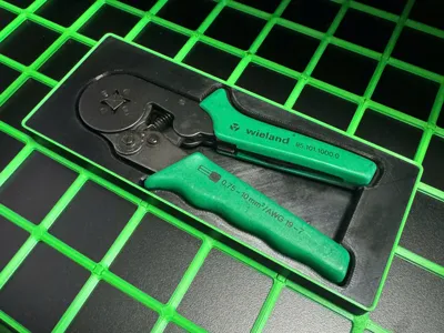 Ferrule Crimping Tool Tray for Gridfinity system