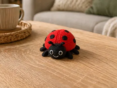 Knitted Ladybug