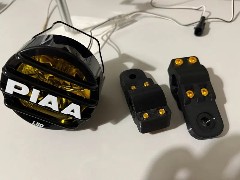 Crash bar mount for aux PIAA lights