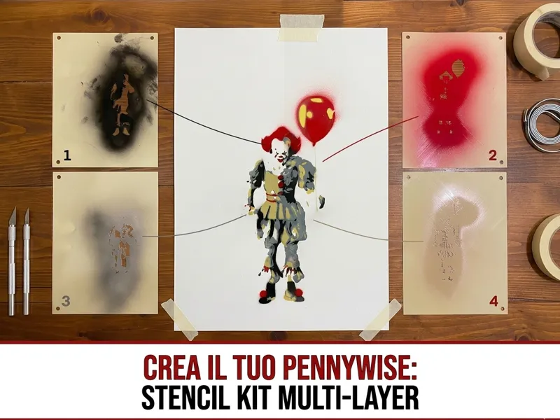 Pennywise murals with multi-level  stencil