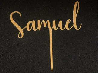 Samuel cake topper