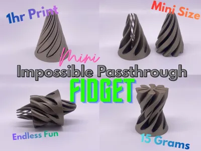 Mini Satisfying Impossible Passthrough Fidget