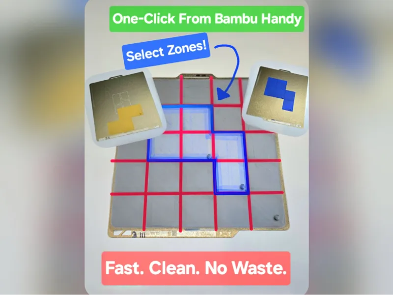 Modular Bed Cleaner Selectable Zones, All Printers