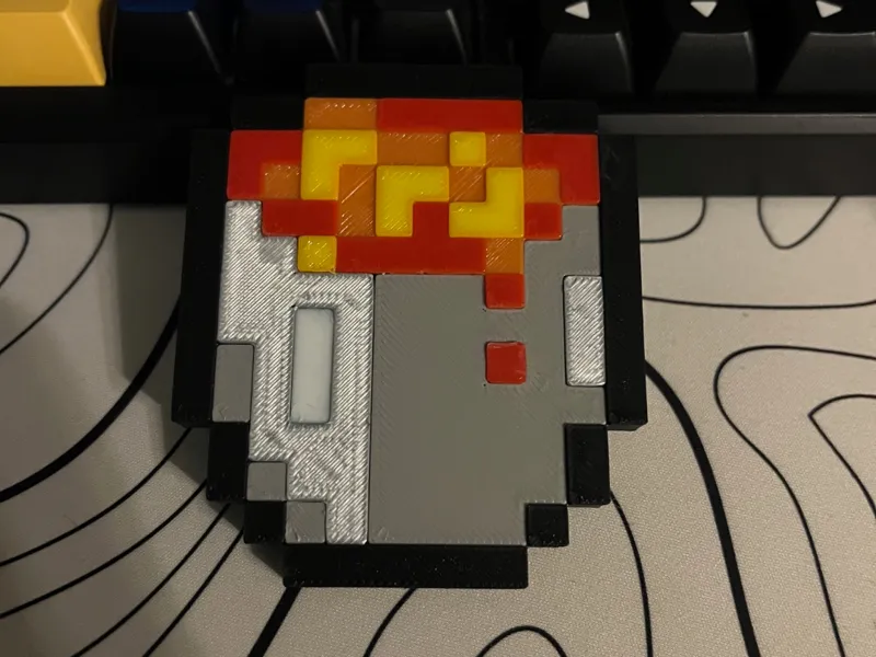 Minecraft lava bucket (ONLY ONE AMS REQUIRED)