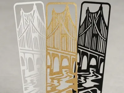 Bridge Architecture Cutout Bookmark | Fast Print