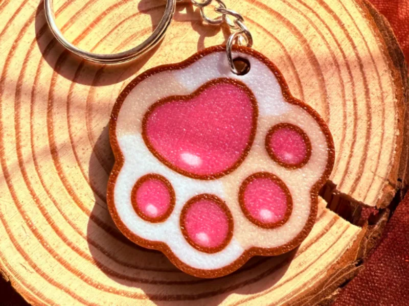 Cute paw keychain