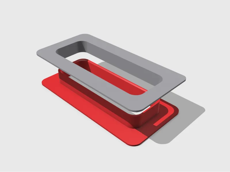 Flush drawer handle for MDF or plywood max 18mm