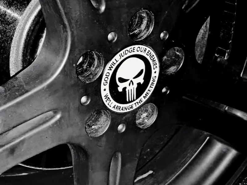 Punisher cap Nabendeckel Radkappe 75mm