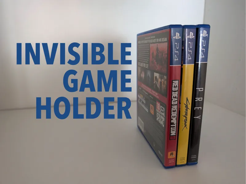 Playstation game invisible holder 