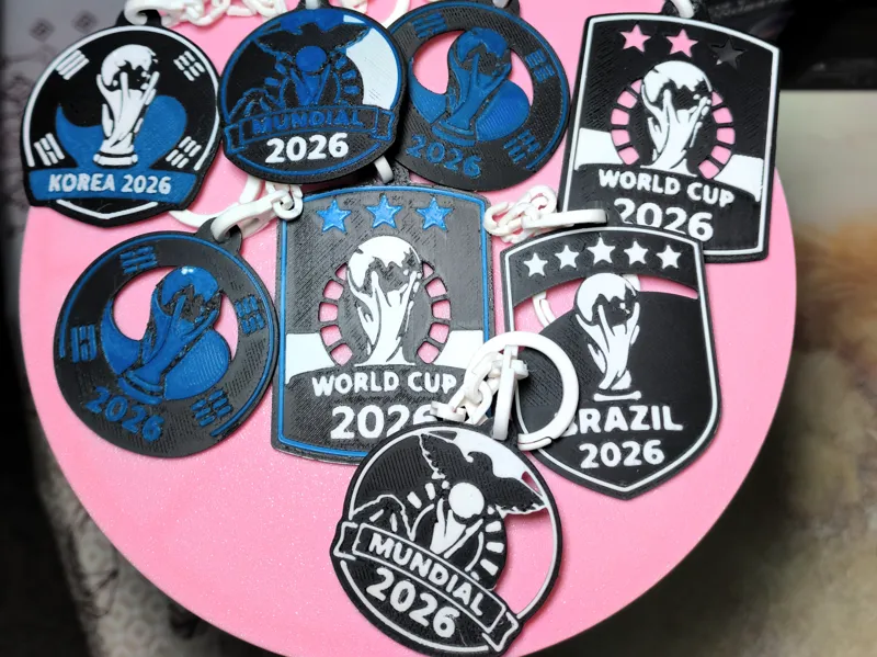 Llaveros Copa del mundo 2026 MEX, USA, KOR, BRA