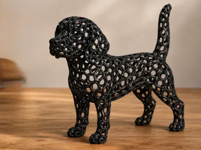 Beagle Voronoi style sculpture