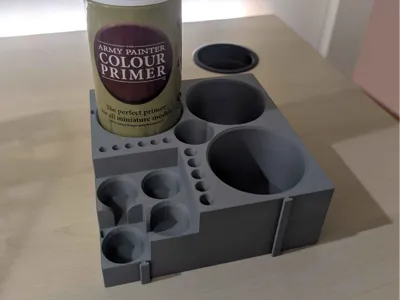 Vallejo Rack Corner with AP Primer Can Slots