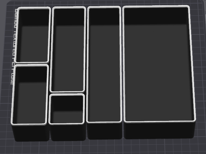 Gridfinity Bins collection 6U on one plate 3D model