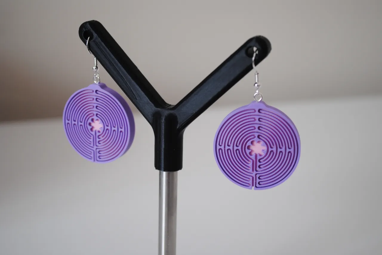 Labyrinth earrings view 2