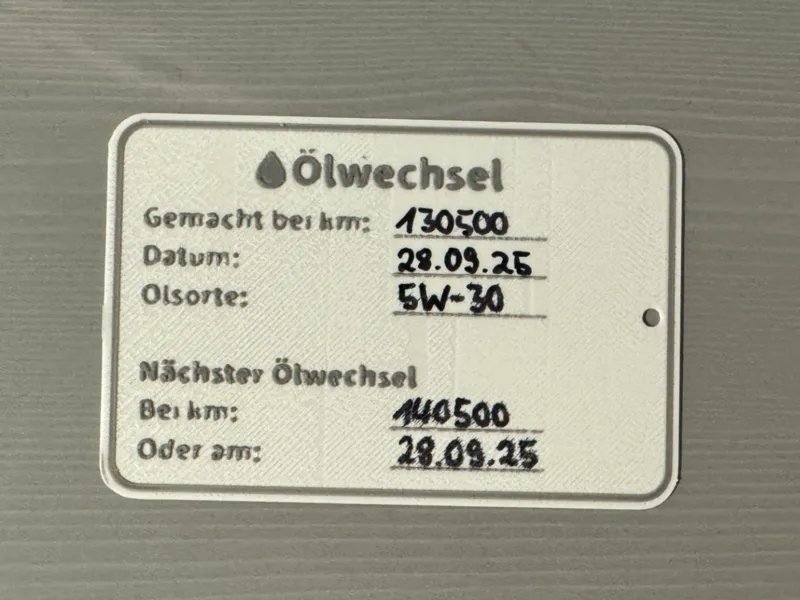 Ölwechselschild,Ölschild