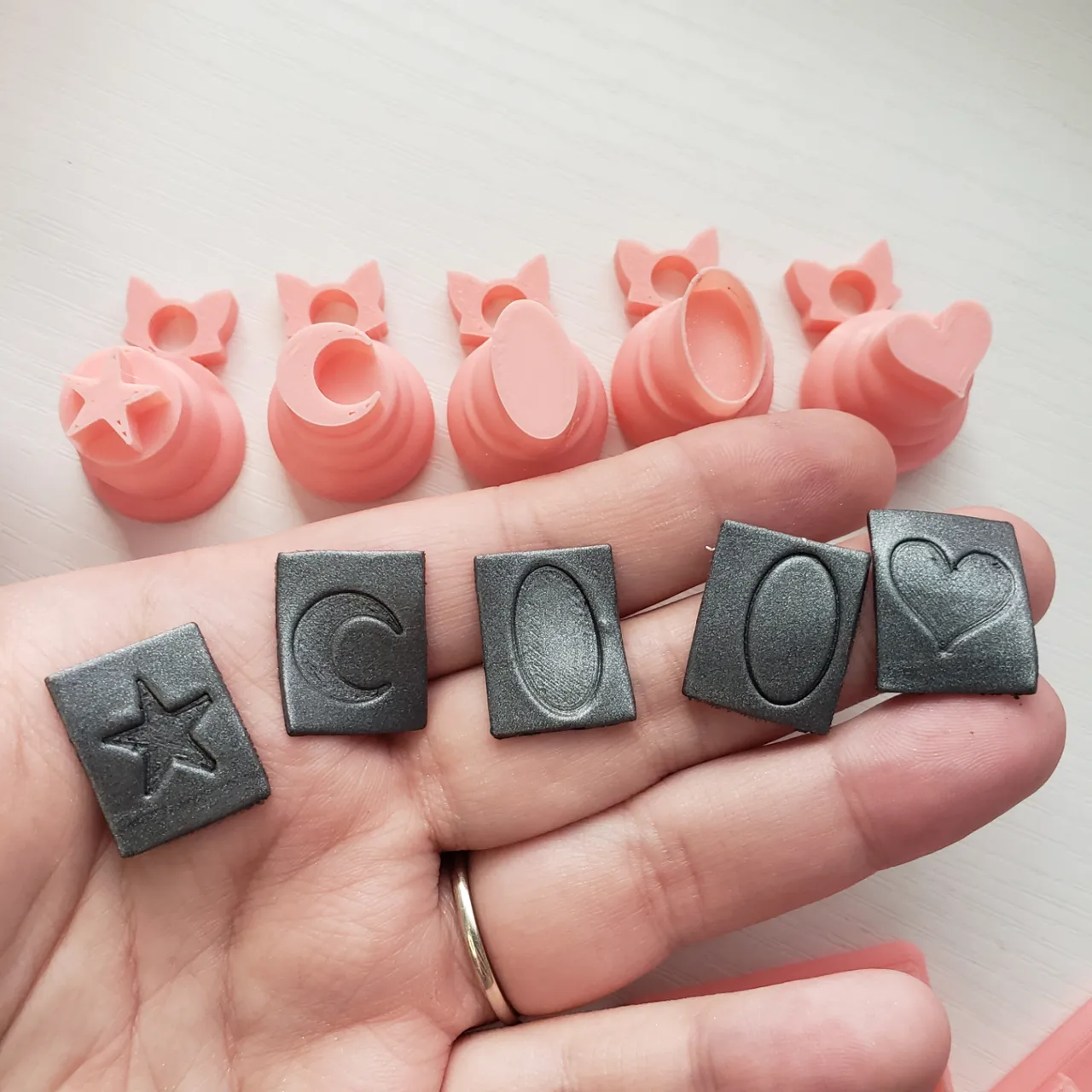 3D Book Polymer Clay Cutter Earring Set view 2