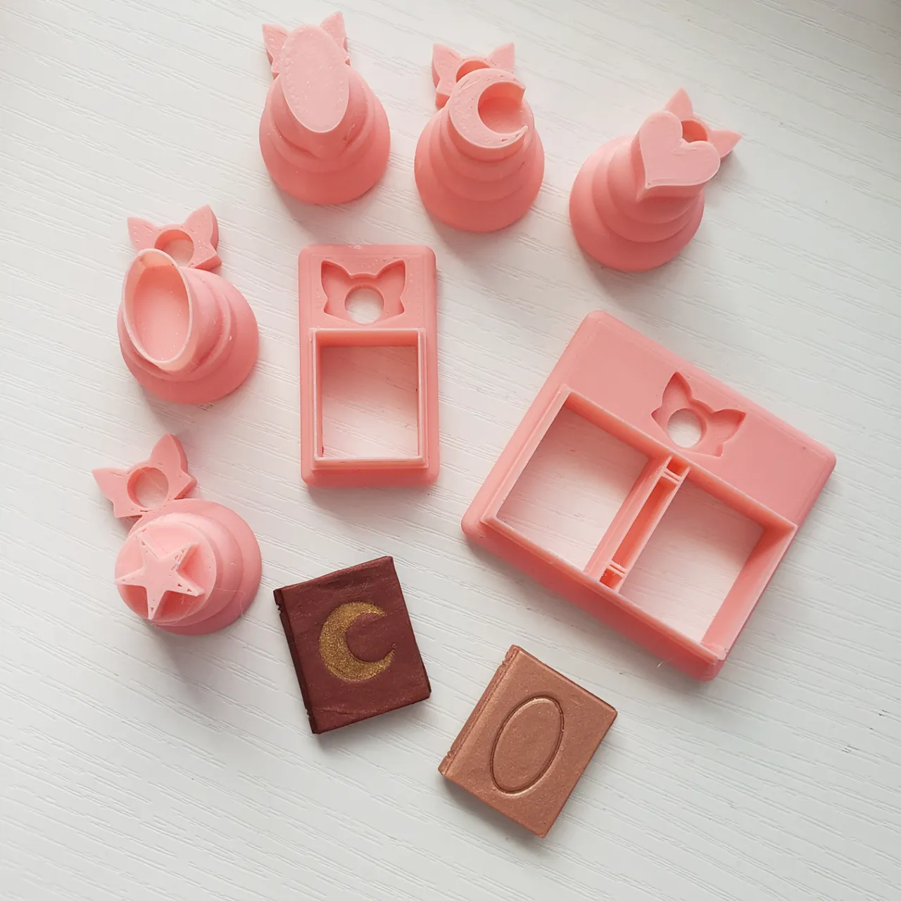 3D Book Polymer Clay Cutter Earring Set view 3