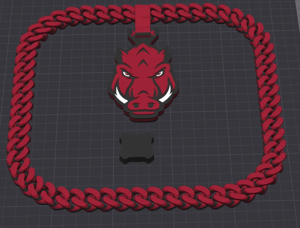 Arkansas Razorback Necklace - Free 3D Print Model - MakerWorld