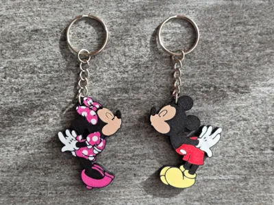 Disney Mickey Minnie Mouse Keychain