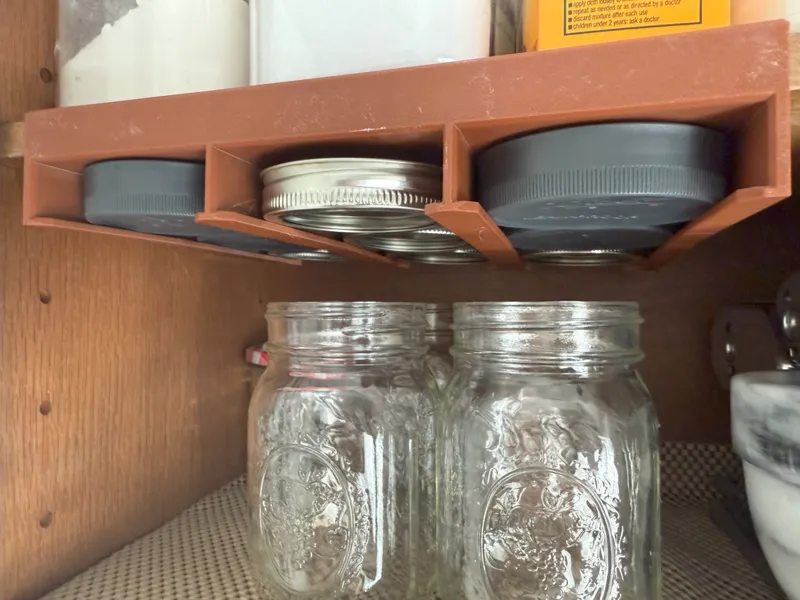 Mason Jar Lid Rack
